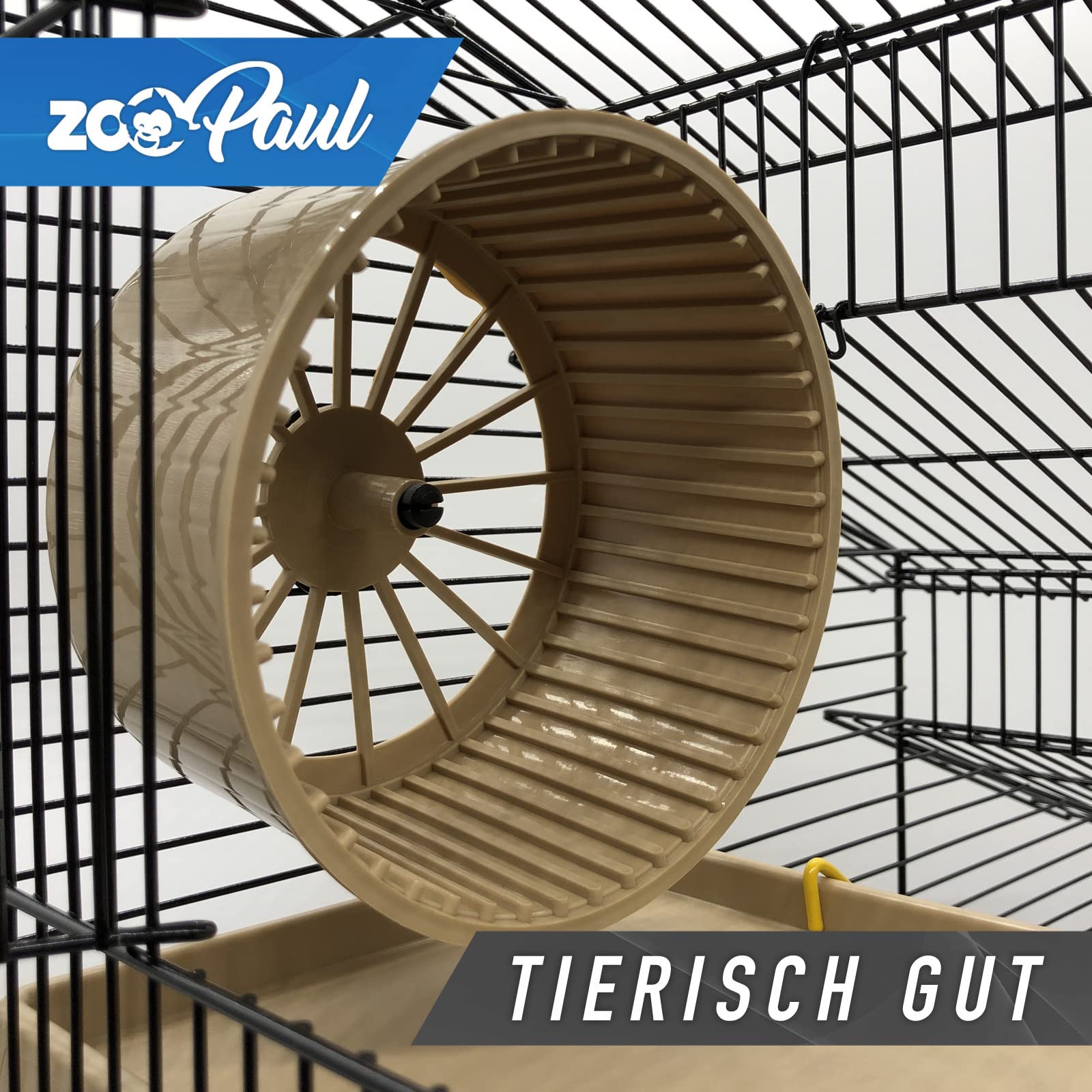 ZooPaul Hamsterkäfig XXL mit Zubehör beige Maus Nager Käfig Burg Treppe Tunnelsystem