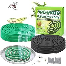 20 Pack Mosquito Repellent Coils Sticks, Natural Citronella Mosquito Coils Outdoor Indoor - 7 Hour Long Lasting Bug Repellent for Yard, Camping - Plant Based Insect Repellent