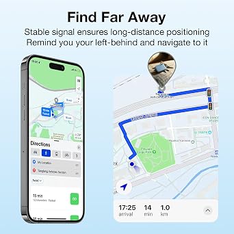 4Pack Blue+ White OTIC Air-Tracker Tags for Apple Find My (iOS) & Google Find Hub (Android)
