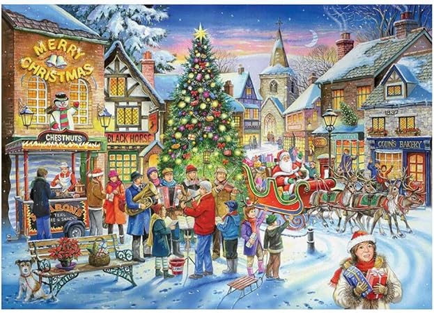 Amazon 1000個パズル クリスマスツリー明けましておめでとうメリークリスマス風景 Diyジグソーパズル チャレンジゲーム ストレス解消 教育玩具 家の装飾 クリスマスギフト 誕生日プレゼント 70x50cm ジグソーパズル おもちゃ