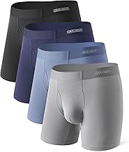 DAVID ARCHY Mens Underwear Silky Soft Second Skin Modal Boxer Briefs Waistfree Seamless Waistband Underwear for Men Pack of 4