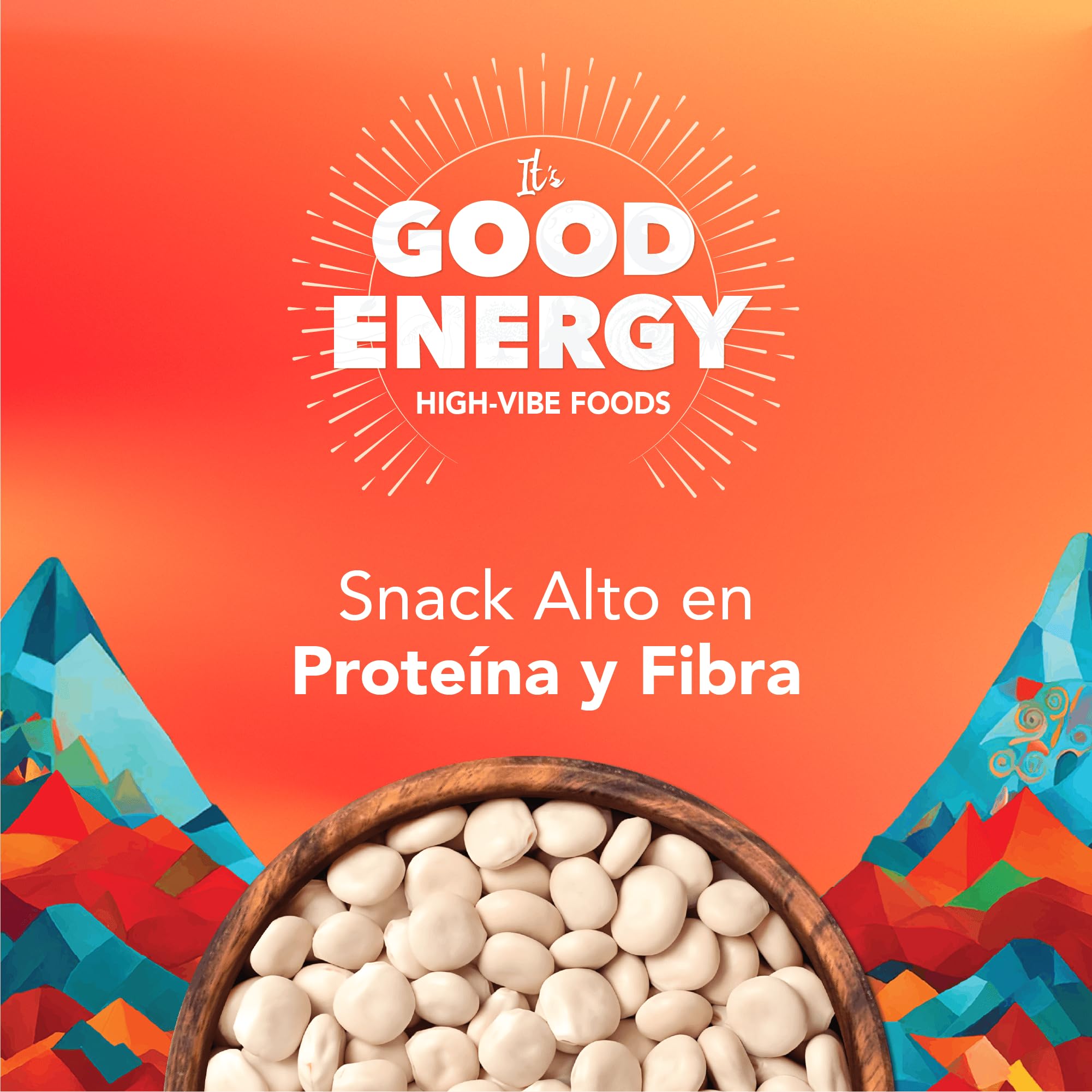 It’s Good Energy Tarwi (Chocho) Frijoles Liofilizados – 54 g de proteína | Bajos en carbohidratos, altos en fibra, snack vegano de origen vegetal | Superalimento apto para dieta keto | Bolsa de 3.5 oz