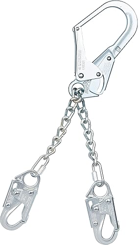 Miniatura 1 de 3M Protecta PRO 1350200 - Conjunto de barra de refuerzo de cadena de 22 pulgadas para posicionamiento, gancho de barra de acero en el centro,