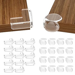 30 Pcs Clear Baby Corner Protectors, L-Shaped & Spherical Baby Proof Guards