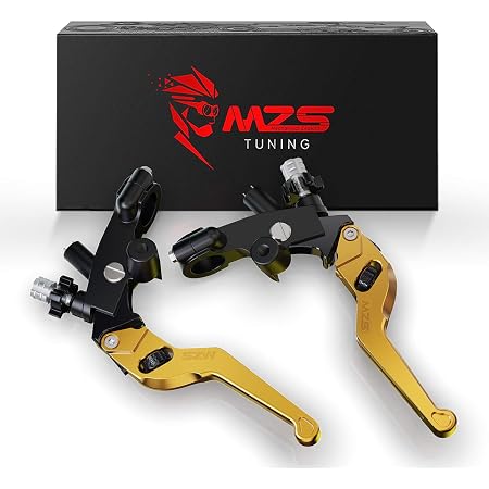 Amazon.com: MZS Palancas de 7/8 – Juego de palanca de freno de embrague,  mango de tambor universal, ajuste de rueda irrompible, corto, CNC dorado,  compatible con motocicleta, calle, mini hoyo, moto, motocross