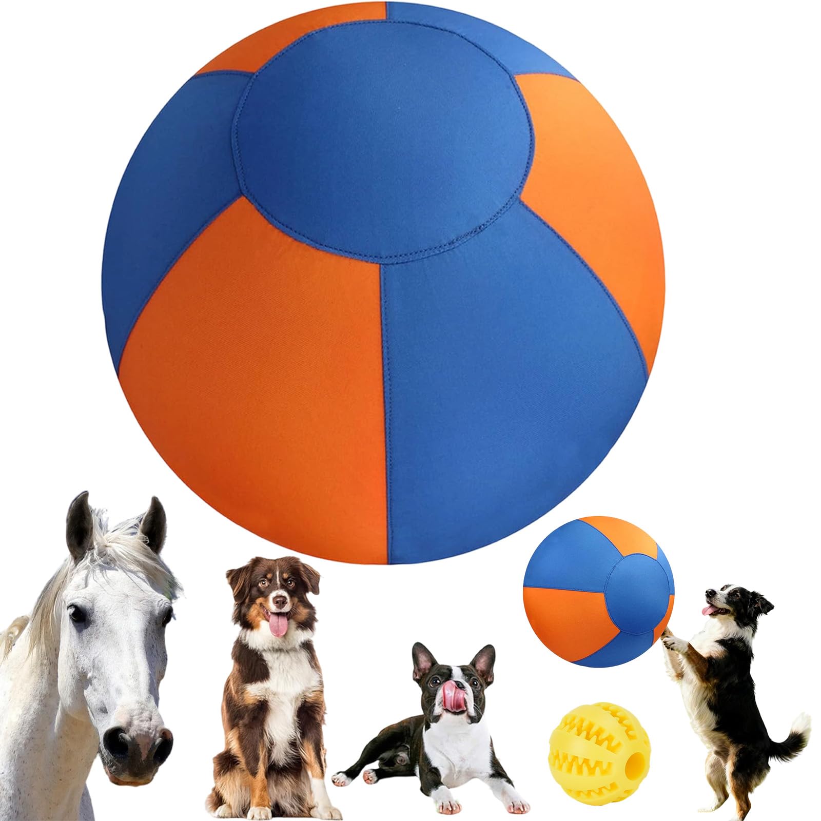 Treibball für Hunde, Aufblasbarer Bissfester Herding Ball Hund, Interaktiver Hundespielzeugball & Trainingswerkzeug, Geeignet für Hütehunde und Viele Andere Hunderassen (A,45CM)