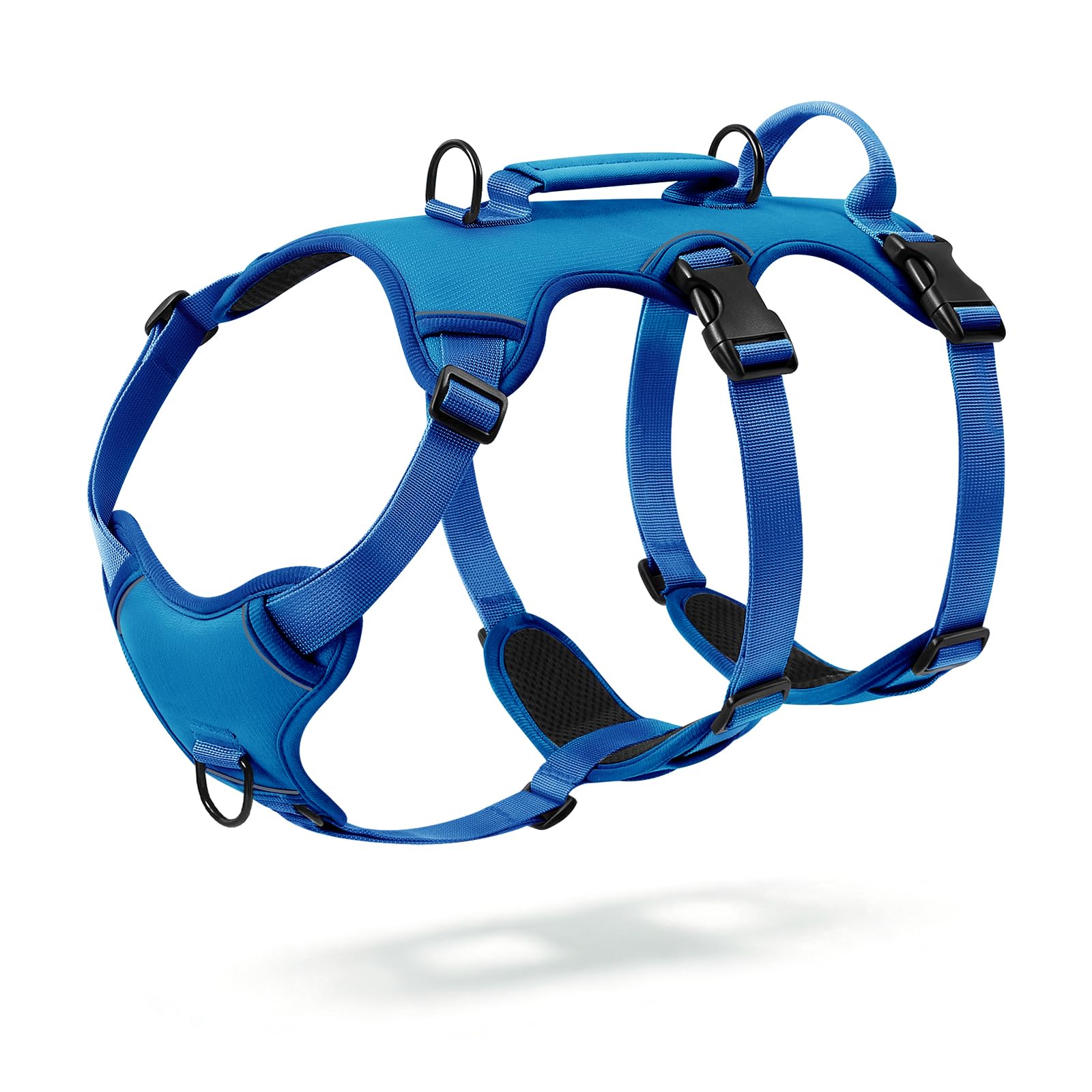 Belababy Escape Proof Dog Harness Medium Large with Handle, Blue L