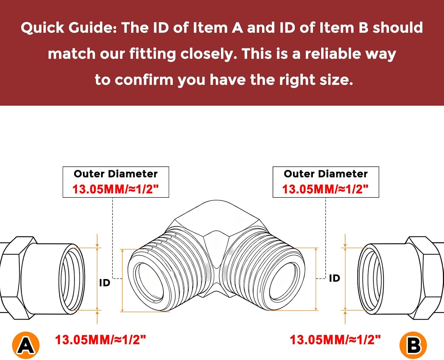 Pack of 2, 90 Degree 1/4" NPT Male to 1/4" NPT Male Solid Brass Barstock Street Elbow, Forged Pipe Fitting for Pipe Leak Repair, Bathroom Remodeling, Tool Extensions, Compression