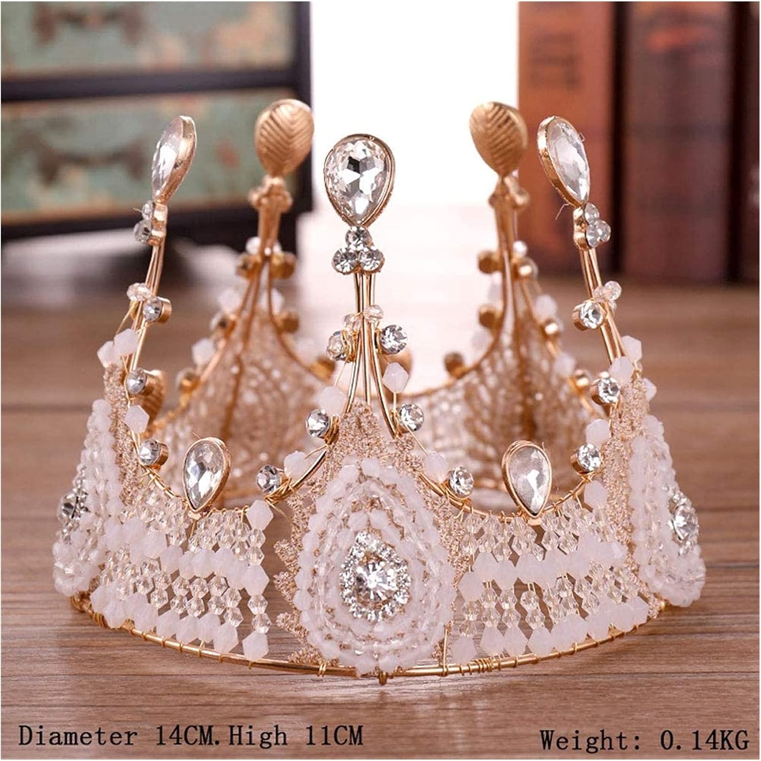 Crown for Men Crown Royal Costume Accessory Vintage Crystal Pearl Bridal Wedding Tiaras Birthday Party