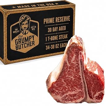 Grumpy Butcher Reserve T-Bone Steak, 1 Pack, 34-38 oz