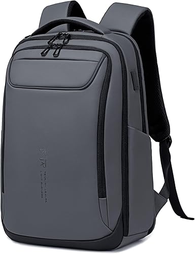 Miniatura 1 de FENRUIEN Mochila de negocios para hombre profesional, Gris, Regular, Mochila de viaje para laptop