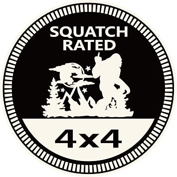 Bigfoot Badge Rated Car Emblem, Squatch 4 x 4 Metal Automotive Badge 3D Metal Car Badges Emblems Round Emblem Decals Car Badge Decals Stickers Compatible with Wrangler Vehicles Trucks