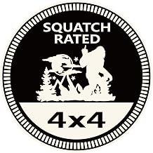 Bigfoot Badge Rated Car Emblem, Squatch 4 x 4 Metal Automotive Badge 3D Metal Car Badges Emblems Round Emblem Decals Car Badge Decals Stickers Compatible with Wrangler Vehicles Trucks