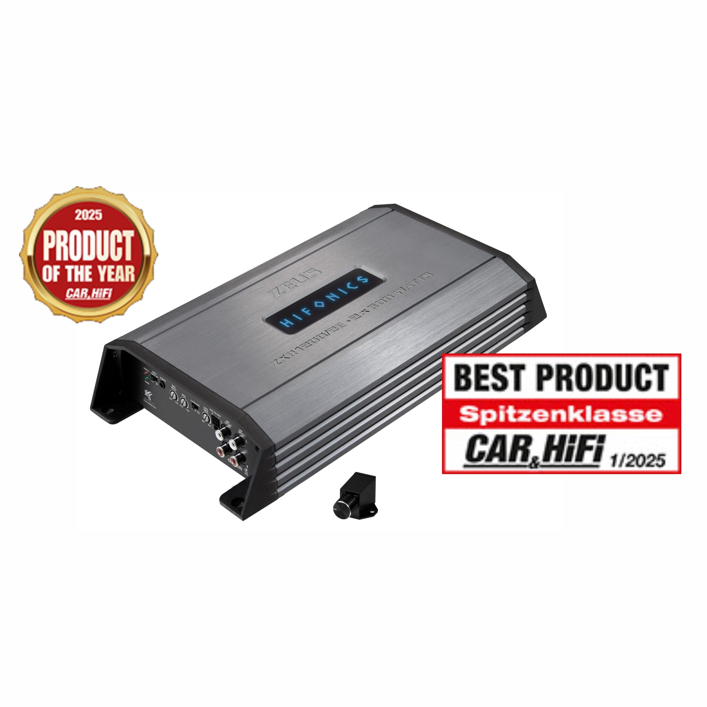 HiFonics ZXR1200/2E - 2-Kanal CLASS D Premium Digital Compact Verstärker mit 1200 Watt RMS | ZEUS EXPANSION SERIE