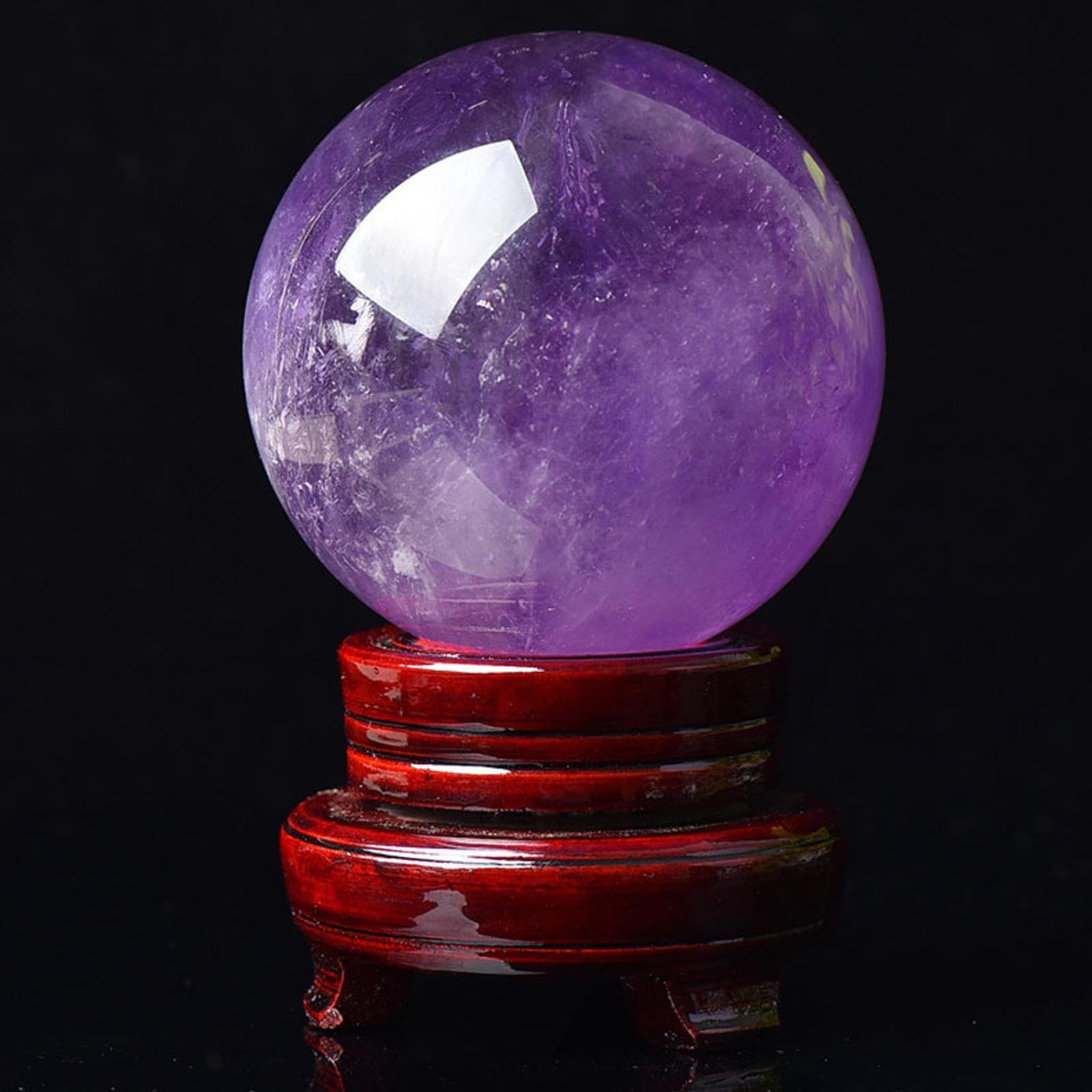 Ylquxeuv One Color Uruguayan Amethyst Ball Ornaments Pure Ore Crystal Seven Star Array Home Porch Decoration Newlyweds Gift,50Mm