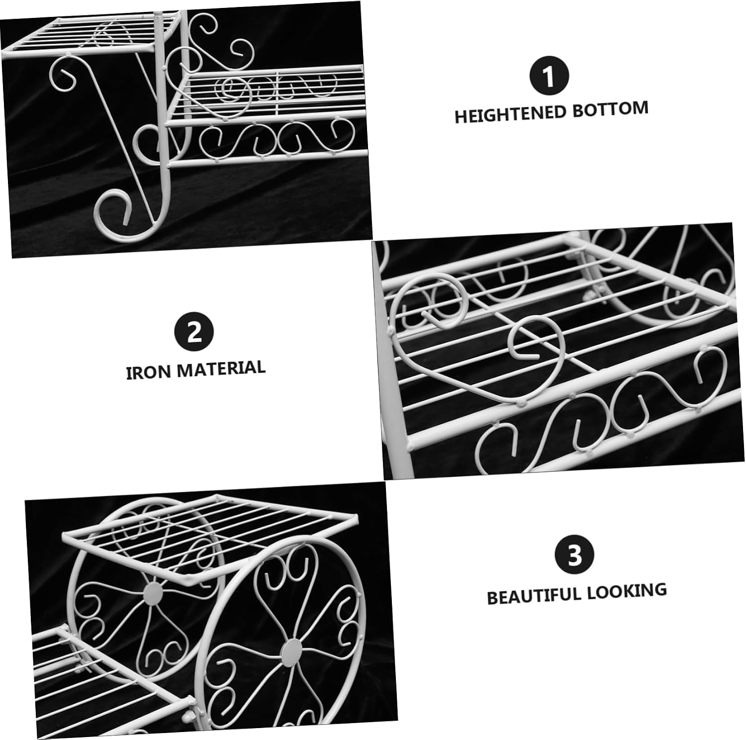 Sosoport Plant Stands for Indoor Outdoor Iron Flower Pot Rack Multiple Levels for Greenery