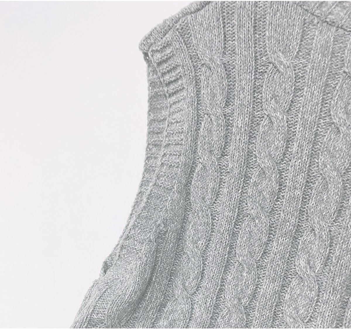 Women's Sweater Vest Sleeveless Button Down Knitted Cardigan Outwear with Pockets - Image 4