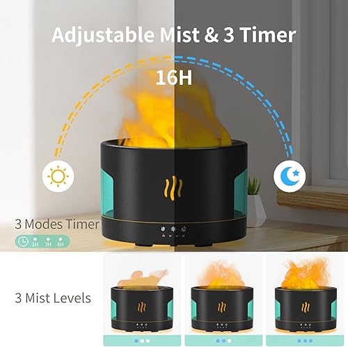 Miniatura 5 de Difusor de aceite esencial para habitación grande, humidificador de aire de 15.2 fl oz con máquina de ruido blanco, altavoz Bluetooth, difusores de