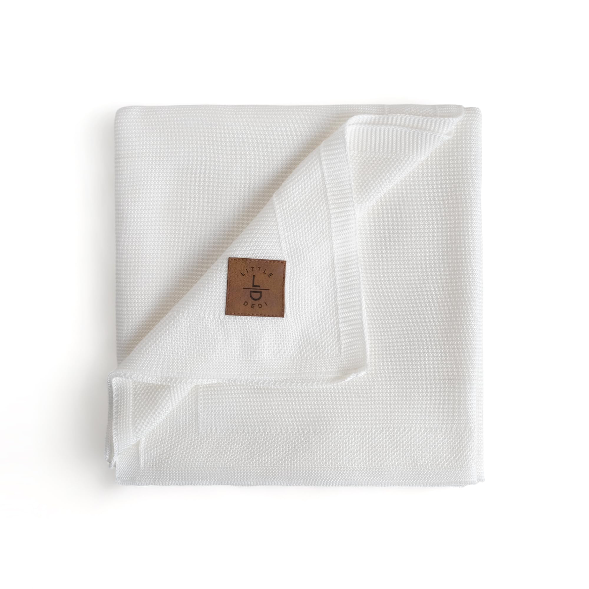 Dua 100% Tencel Baby Blanket 30x40 in, White, Silky Knit