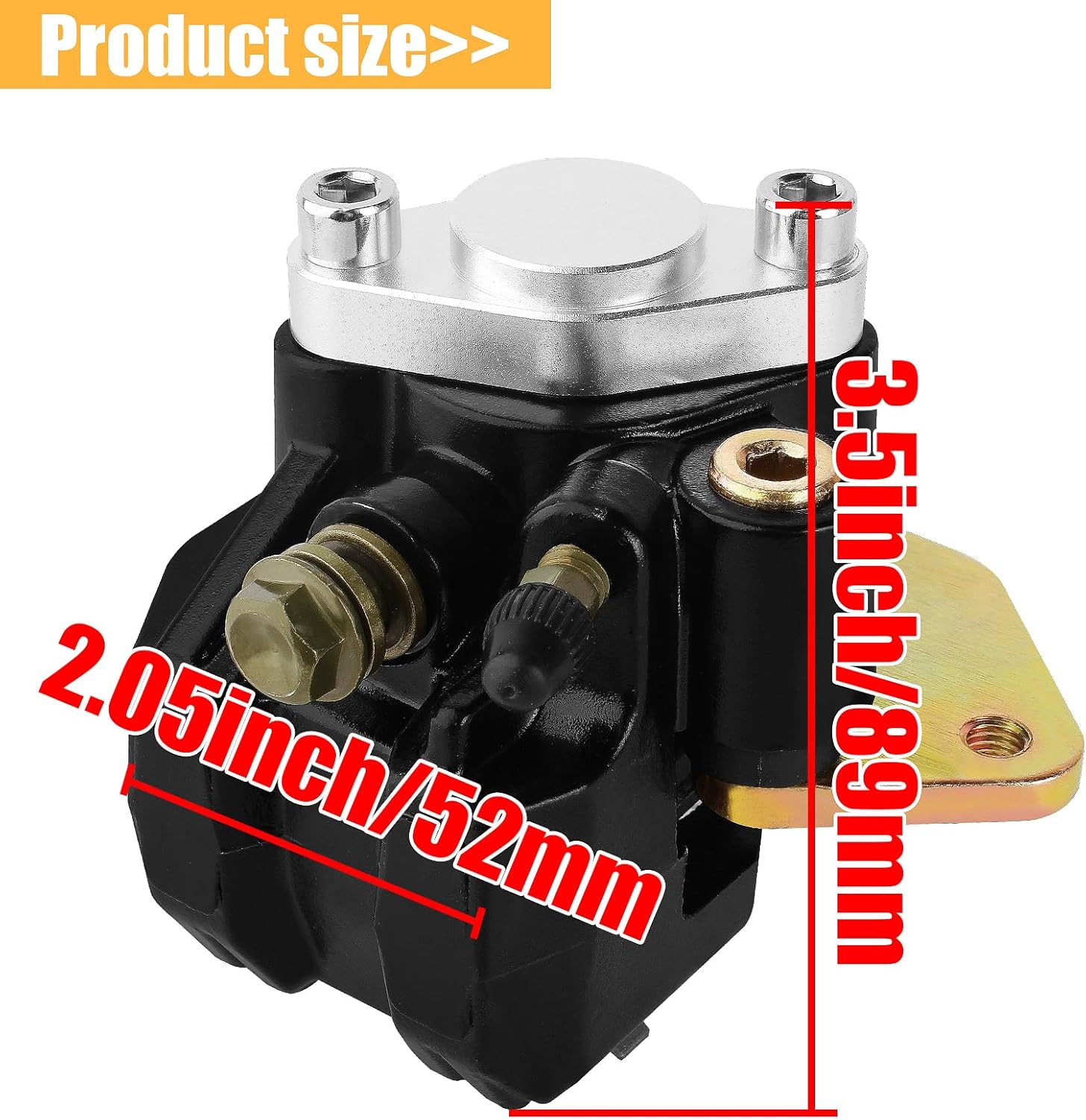 Rear Brake Caliper Compatible with Yamaha ATV YFM350 Warrior Wolverine Banshee YFZ350 350 Blaster YFS200 200 Raptor YFM125 YFM250 YFM660 125 250 660R Suzuki Quadsport Quadrunner LT230 230
