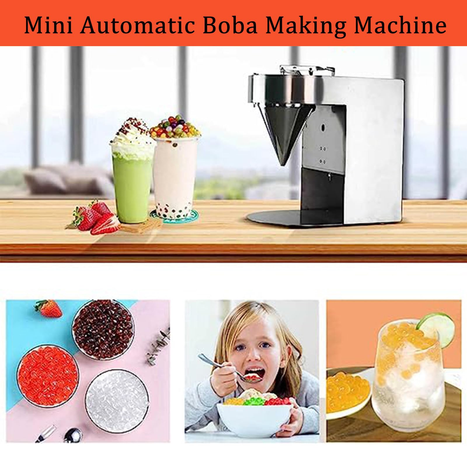 Machine à Perles Pour Bubble Tea 110V – 400W – Fabrique Tapioca 5-15kg/h