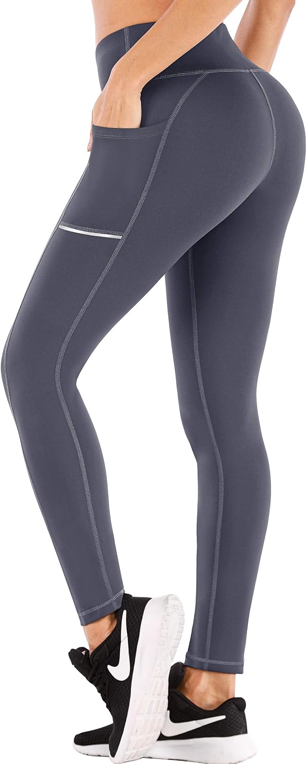 IUGA High Waist Yoga Pants for Women, Tummy Control Leggings with Pockets, 4 Way Stretch Workout Leggings for Women