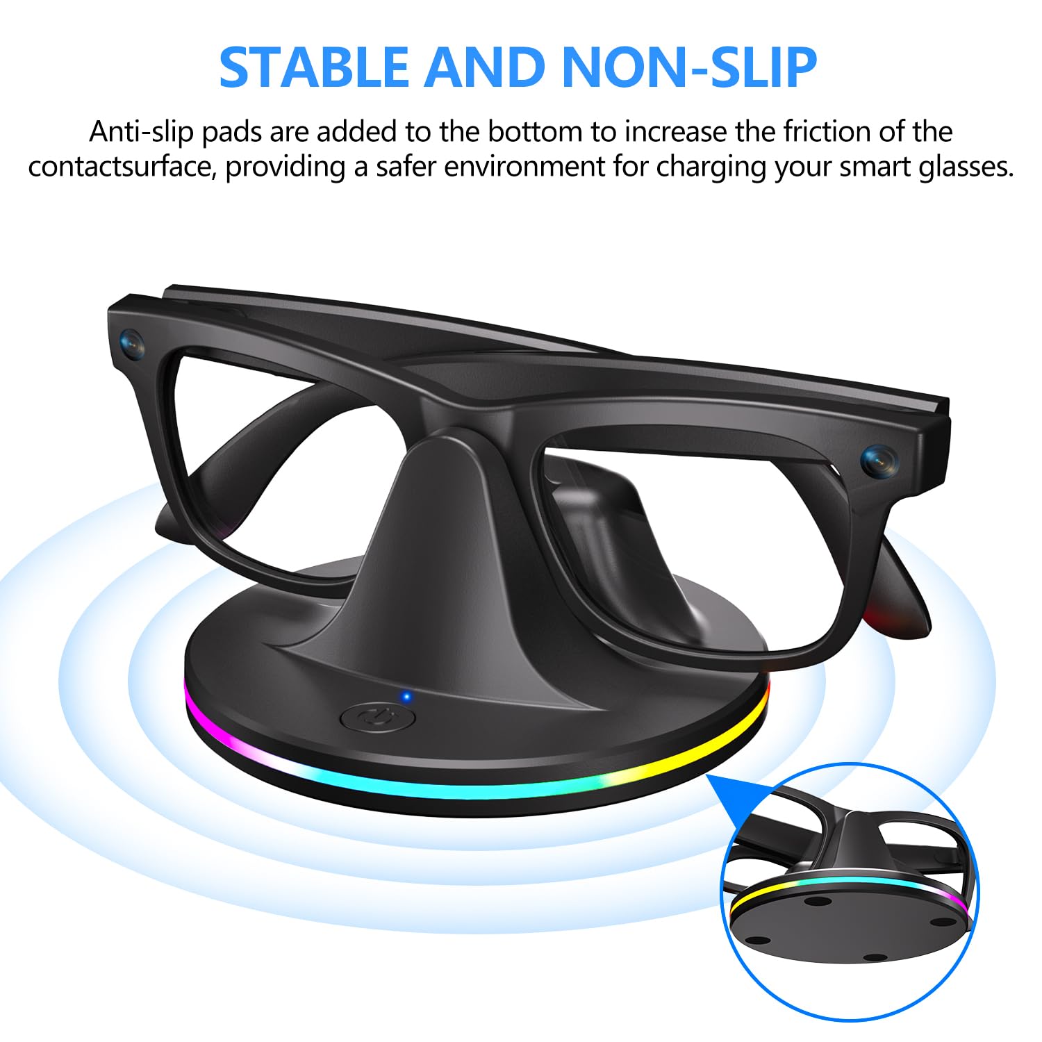 Amazon.co.jp: Ray-Ban Metaスマートグラス用充電スタンド ポータブル