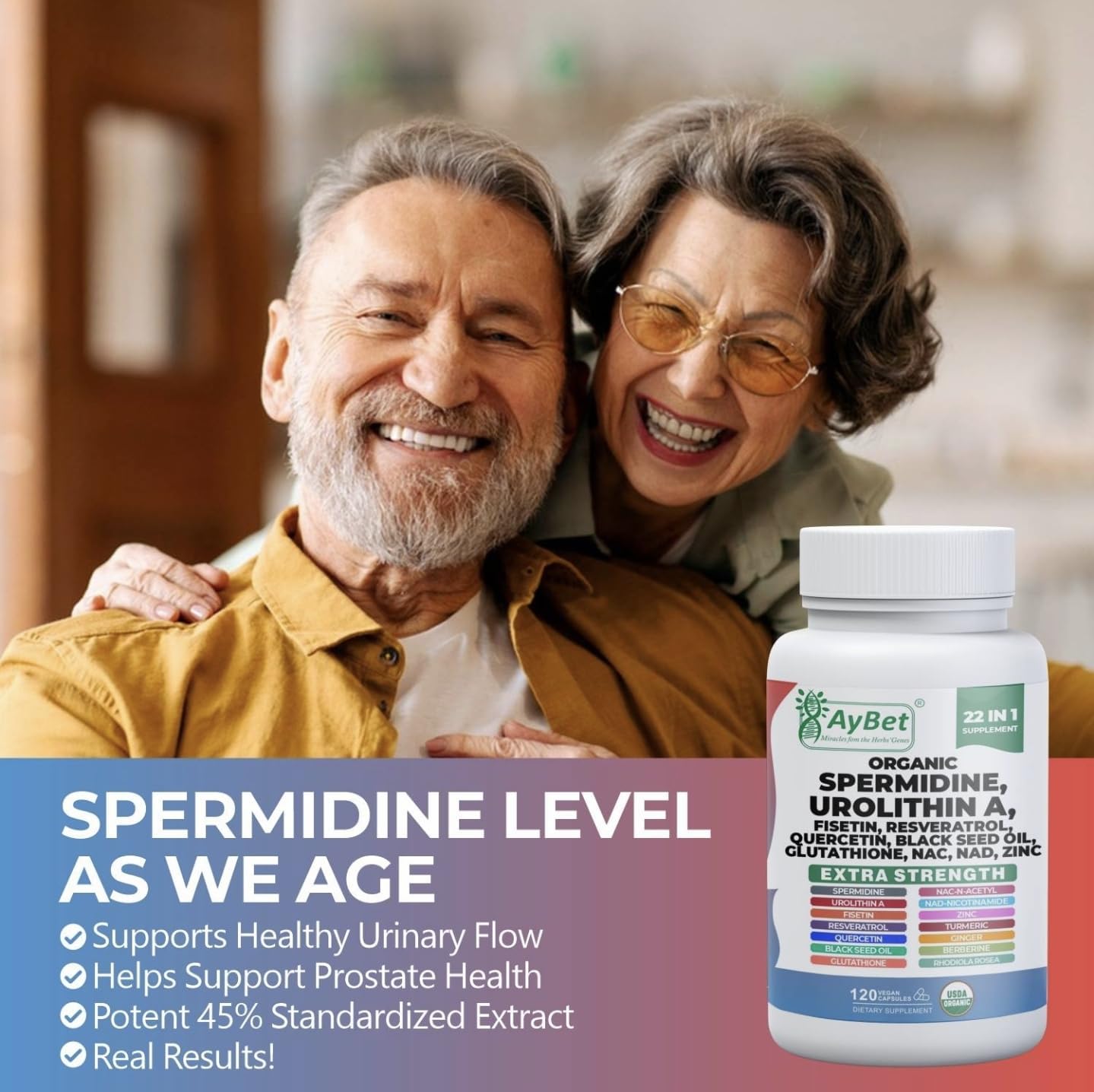 Spermidine Urolithin A Supplement | Herbal Anti Aging | Antioxidant Formula with Fisetin, Resveratrol, Glutathione, Quercetin, Black Seed Oil, NAC, NAD, Zinc |Halal Vegan Organic 120 Capsules - Image 3