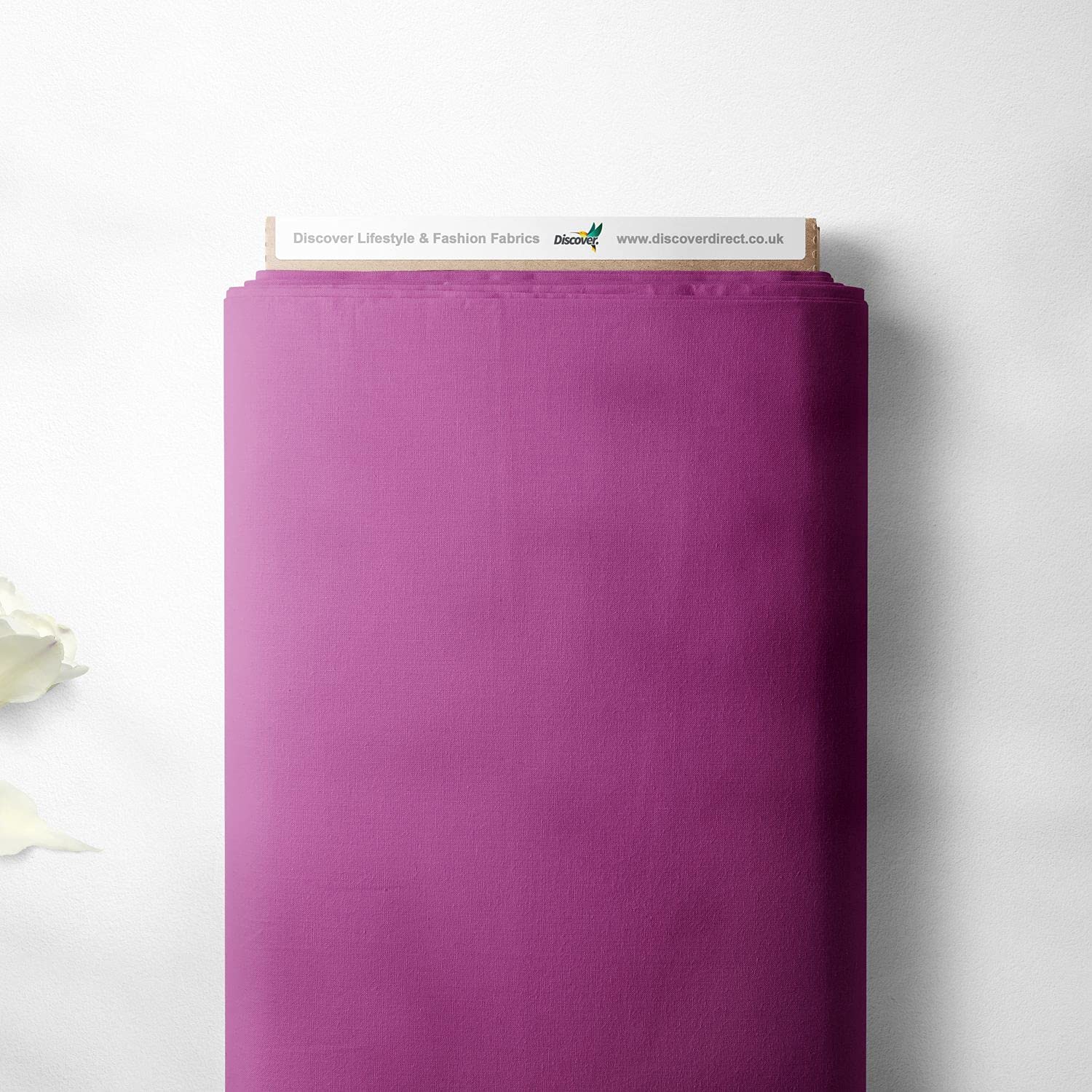 100% Cotton Organic Premium Plain Solid Colours Sewing Quilting Craft Fabric | 44" - 112 cm Wide (Per Quarter, Magenta)