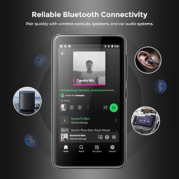 innioasis G1 80GB MP3プレーヤー BluetoothとWiFi、Spotifyミュージックプレーヤー付き