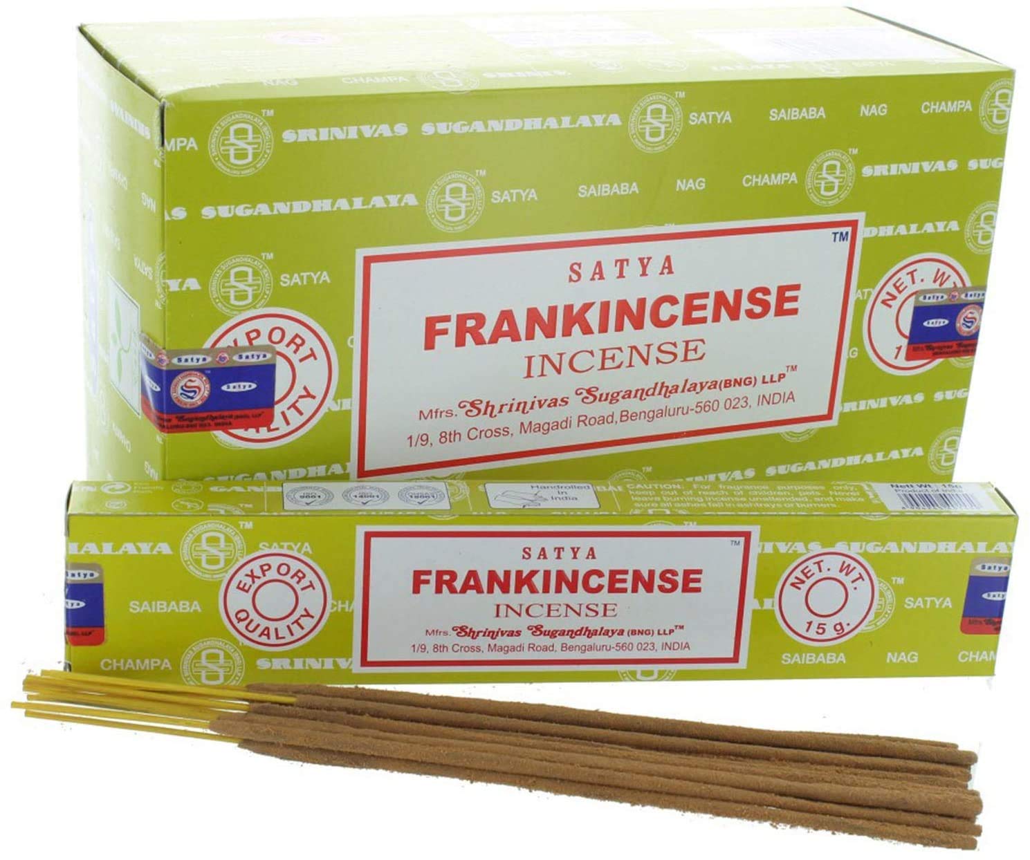 CraftonusSatya sai baba frankincense hand rolled slow burning masala agarbatti box of 12 packs of 15 gm each