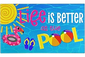 Summer Door Mat: Life is Better At the Pool