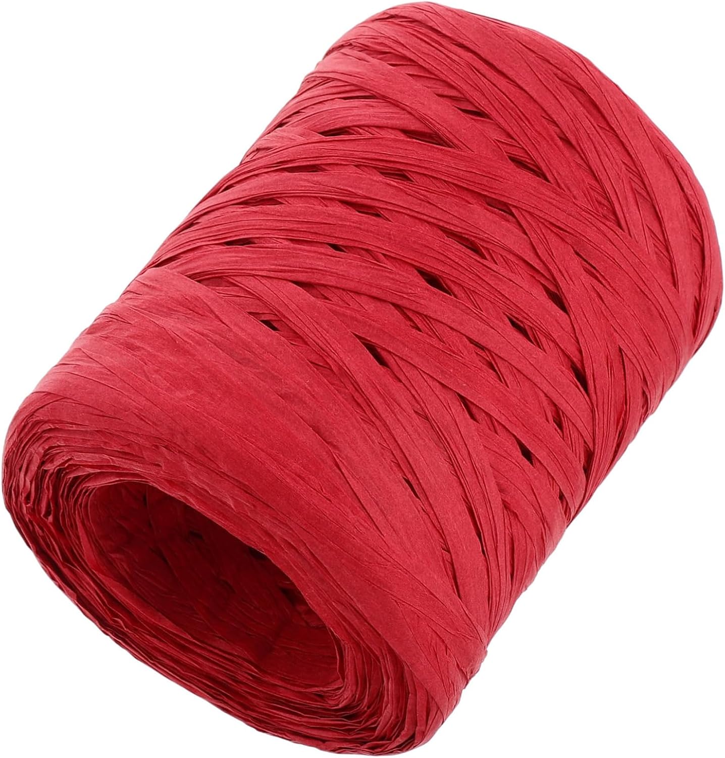 Veemoon 1Roll Natural Raffia Paper Ribbon Roll Durable Twine String for Wrapping DIY Crafts and Floral Decoration Raffia Ribbon for All Occasions