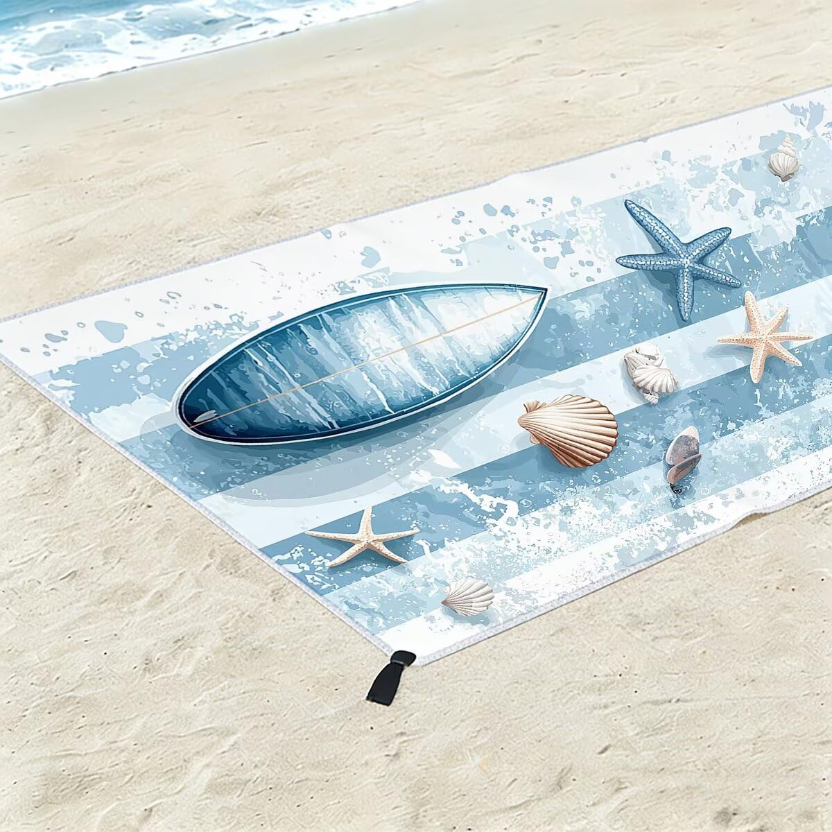 Telo Mare Microfibra, Telo Mare Grande 100x200cm 2 Pezzi, Asciugamano Palestra Donna Asciugatura Rapida, Antisabbia Asciugamano Microfibra, Leggero Asciugamani Palestra, Regalo (Stella marina) -4228