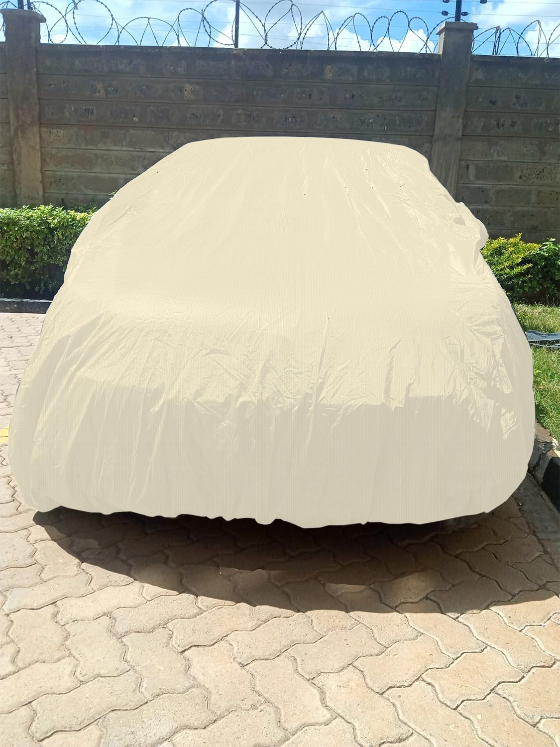 Bynbbur 21 FT 10 IN Patio Furniture Cover with Wire Rope Hemmed All Edges, Round Pool Covers for Above Ground, UV Resistant Tarp for Deck Seat Couch Patio Table Chair Set Cover, Beige