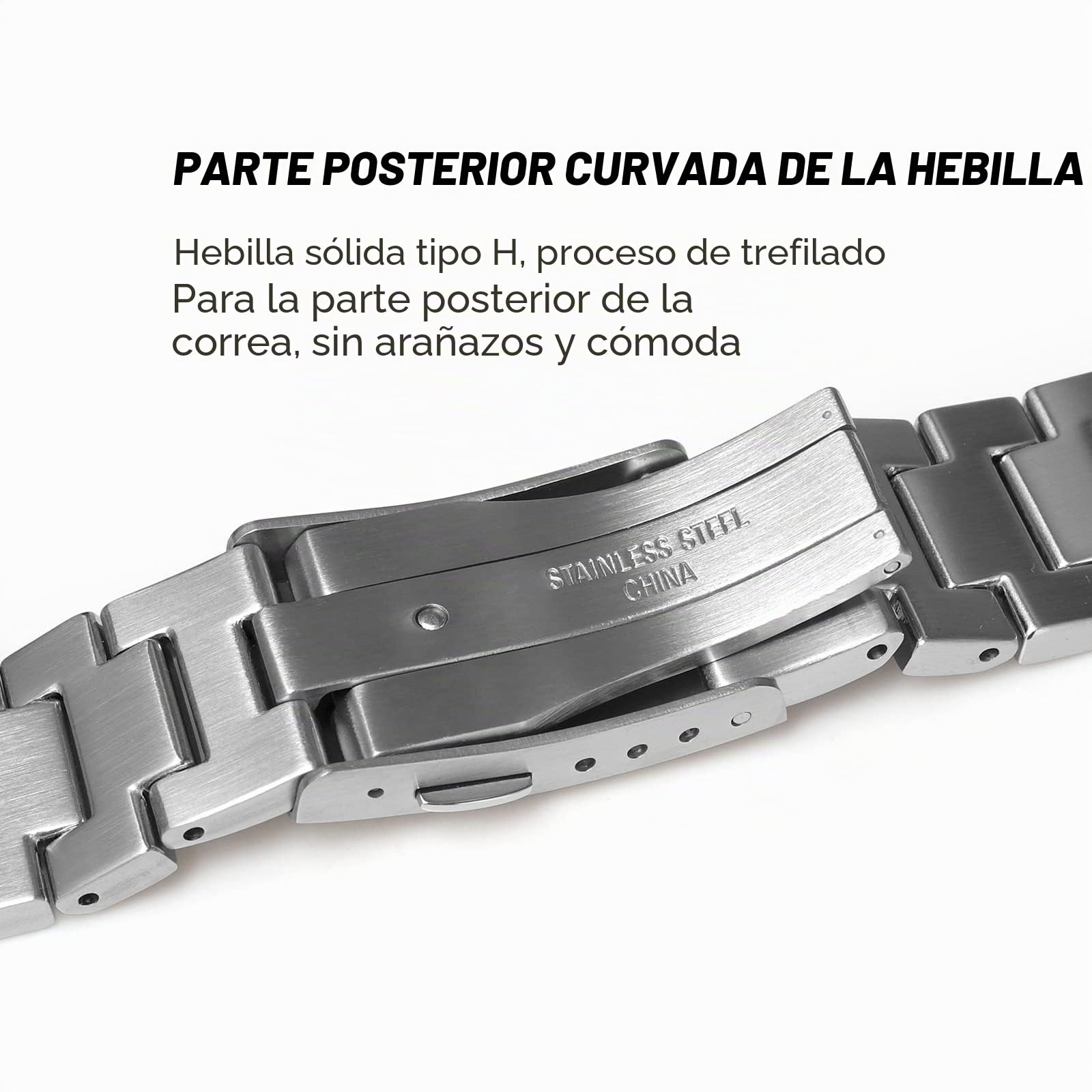 Correa de Reloj de Metal para Hombre Compatible con Casio GM-2100, Pulsera de Acero Inoxidable 316 Compatible con G-SHOCK GM2100B, Liberación Rápida