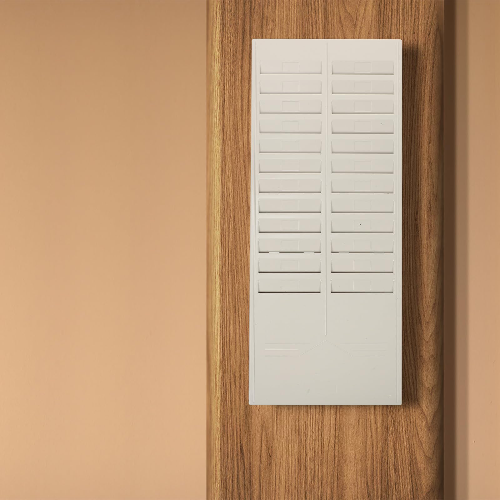Porte-cartes de Présence en Plastique Beige Résistant et Réutilisable pour Tableau des Cartes de Pointage, Support Suspendu pour Bureau et École