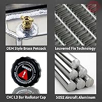 Vista 6 de ReadyCool Ventilador de aluminio de 3 filas para Chevy El Camino Monte Carlo 1968-1977, Pontiac GTO, 71-90 Chevy Caprice, 1973-1980 GMC C/K Series