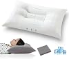 Globon Flat Cooling Pillow for Stomach and Back Sleepers, King Size Pillow for Sleeping, Pack of 1, 18X34, Gray