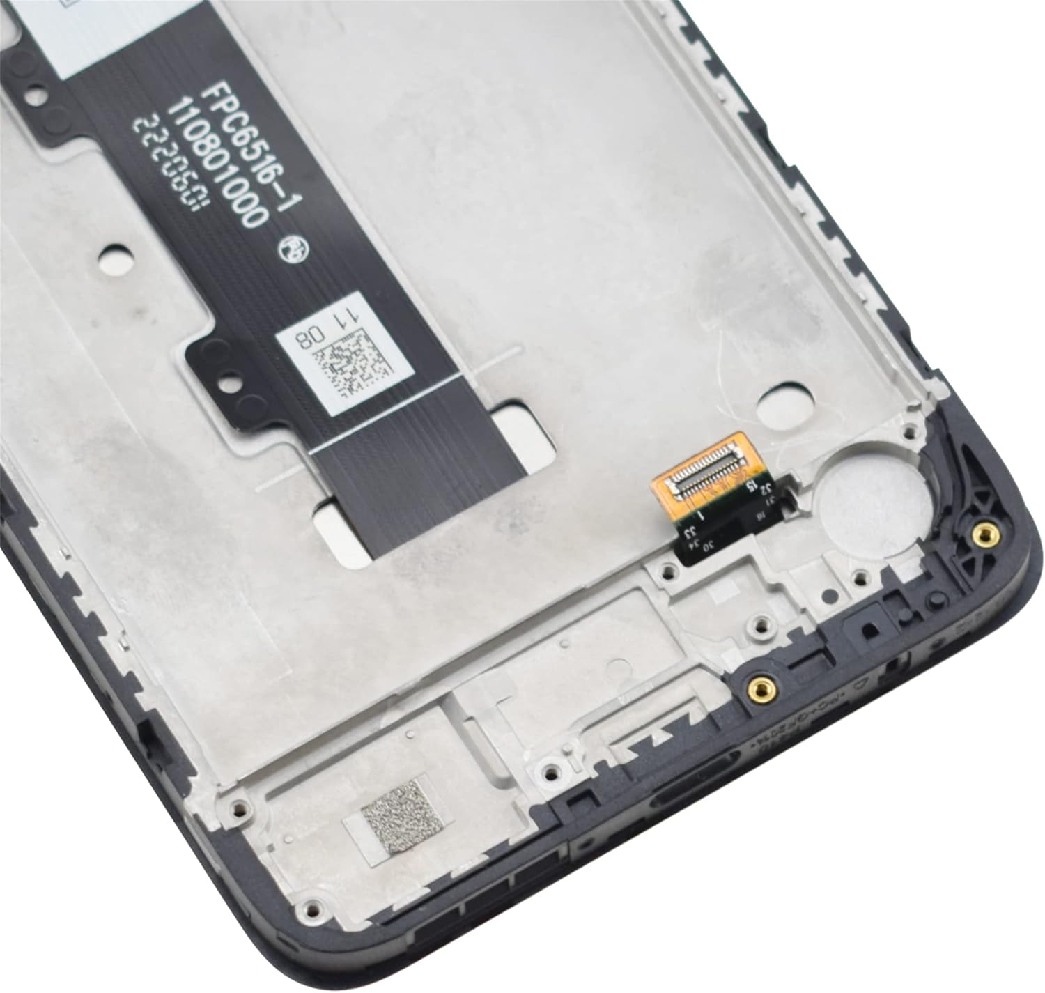 Complete Screen LCD Digitizer Touch Assembly Replacement for Motorola Moto G22 XT2231-2 with Toolkit and Screen Frame Black 6.5"