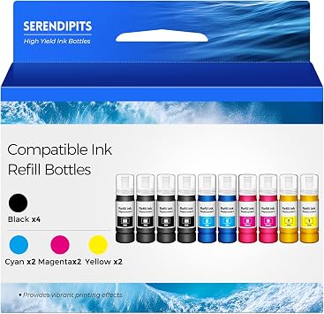 Compatible for EPT522 Ink Refill Bottles ET-2800 ET-4800 ET-2400 ET-2803 | Replacement for Ink Refill Bottles for ET2400 ET2800 ET4800 ET-2803 ET-2720 ET-2840 ET-4700 ET4810 ET2803 ET2720 2800 Printer