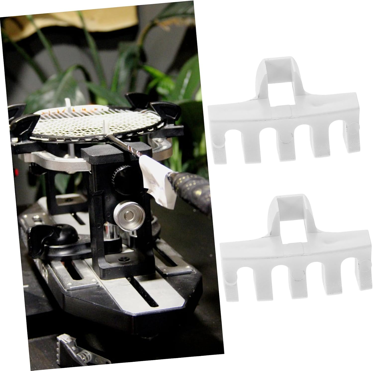 2pcs Badminton Racket Load Reducers Compact Stringing Machine Spreader Durable Protective Adapters for High Tension Stringing Pressure Distribution Tool