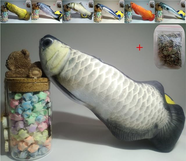 Maibar Juguete para Gato Pescado Juguetes Gatos 3D Inteligencia Mariposa Gatos Hierba gatera Interactivo…