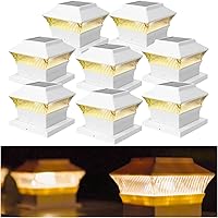 Vista 26 de Luces solares modernas para tapa de poste #2 (se adapta al poste de 4 x 4, nominal 5 x 5), 50 lúmenes con tres opciones de temperatura de color, luz