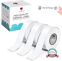 Vista 10 de Phomemo Labels D30 - Cinta de etiquetas autoadhesivas, etiquetas maestras de impresión en negro sobre blanco, papel térmico autoadhesivo, 160