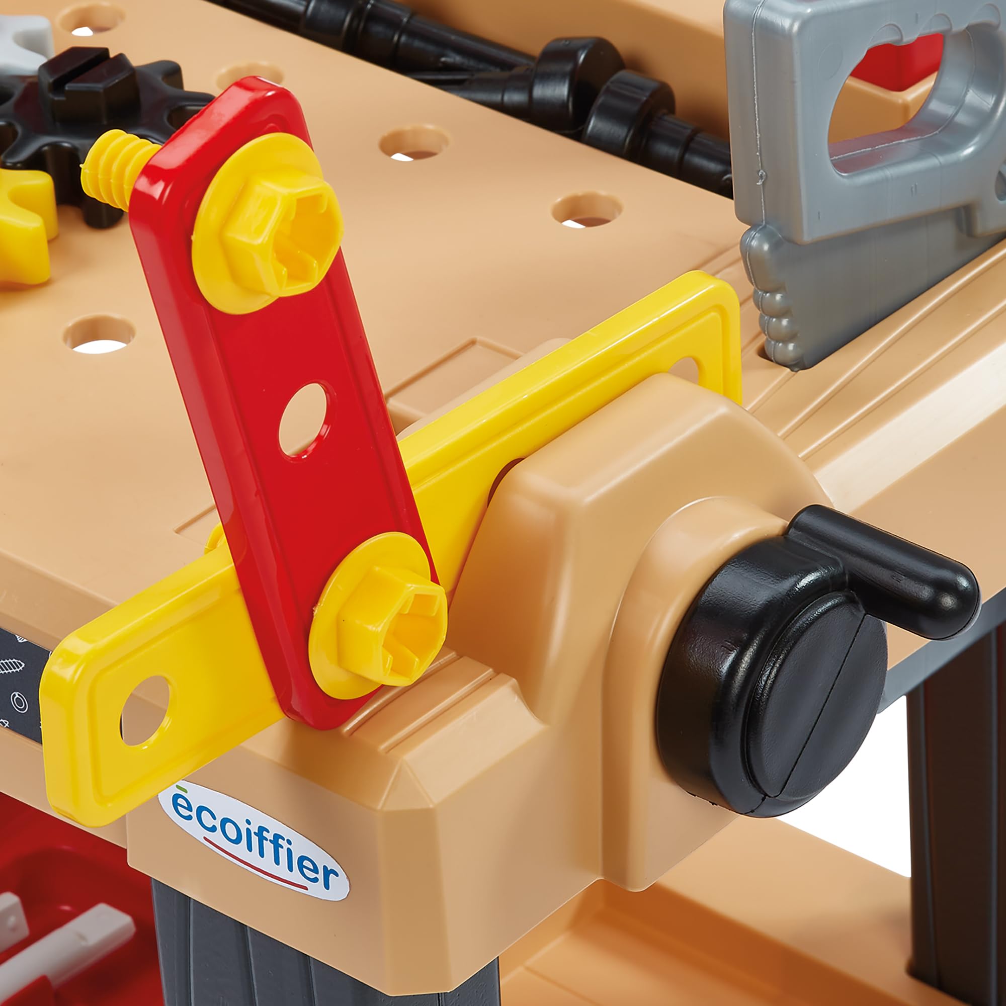 Ecoiffier Toys - 2429 - Duży stół warsztatowy z akcesoriami dla majsterkowiczów takich jak Les Grands - 29 elementów - Mecanics - Imitacja gry - Zestaw DIY - Od 18 miesięcy - Wyprodukowano we Francji