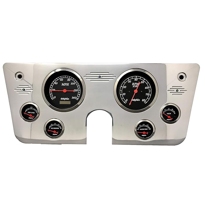 Buy 1967 1968 1969 1970 1971 1972 Chevy Truck (6) Gauge 5" Dash Cluster Panel Set Programmable
