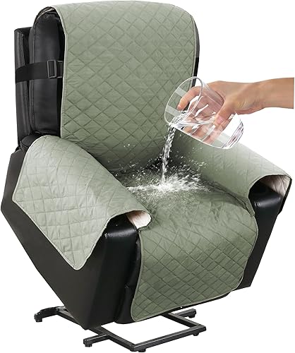 Miniatura 11 de Turquoize Fundas reclinables 100% impermeables para sillas reclinables, fundas antideslizantes para reclinables de gran tamaño con correas