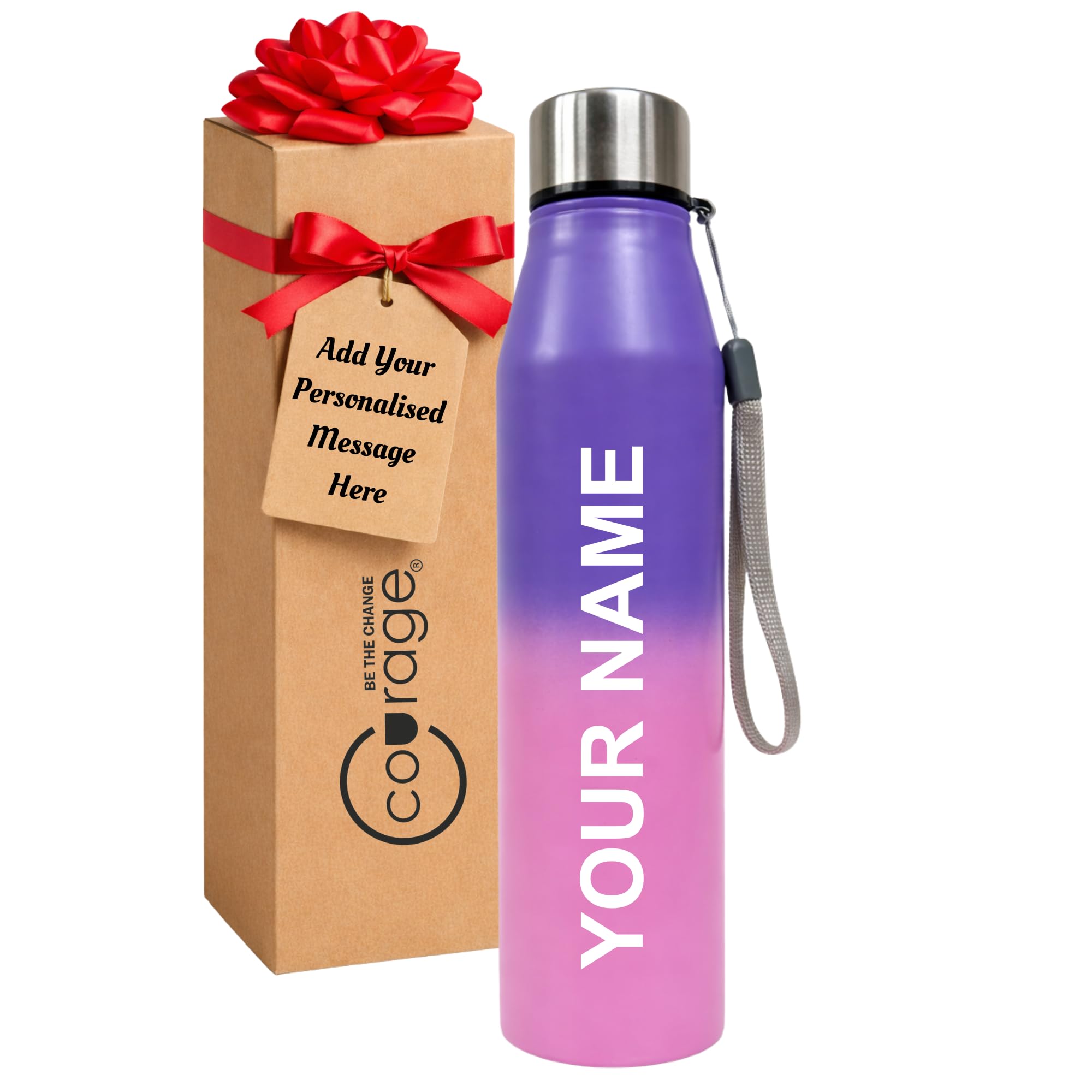 Personalized Name Engraved Water Bottle 1 Litre (Pink)| Custom Laser Engraved Stainless Steel Bottle |Leakproof Water Bottle with Carry Loop for Gym, Office & School |Gift for Kids, Men & Women. — Amazon image 13