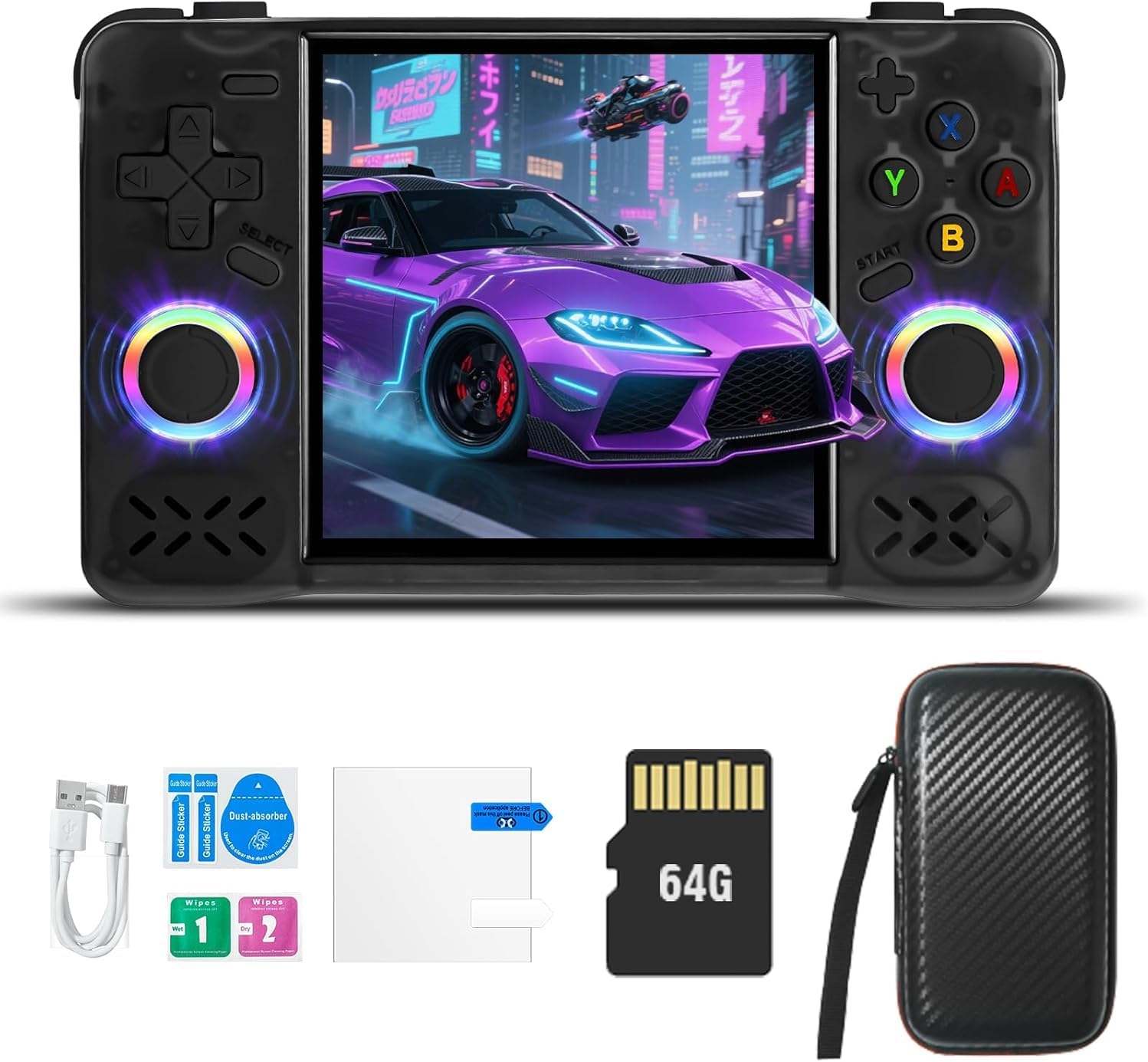 Handheld Game Console, 40,000 Games In 1, 4.5-Inch IPS Screen Retro Gaming Console,40000 Classic Games, 4000mAh,20＋Mainstream Emulator,Built-in 256G